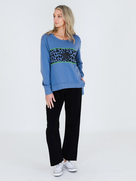Sparkle Leopard Band Sweater