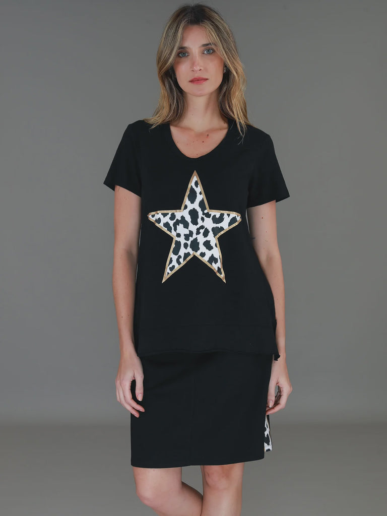 Coco Leopard Star Tee