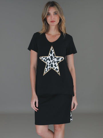 Coco Leopard Star Tee
