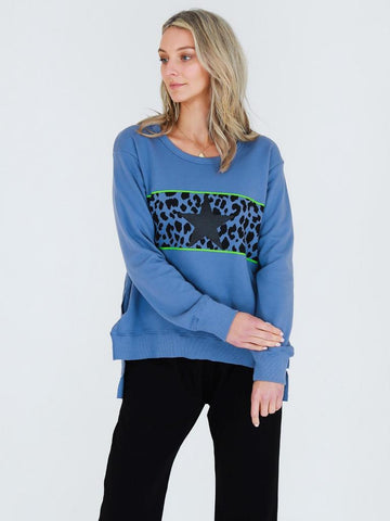 Sparkle Leopard Band Sweater