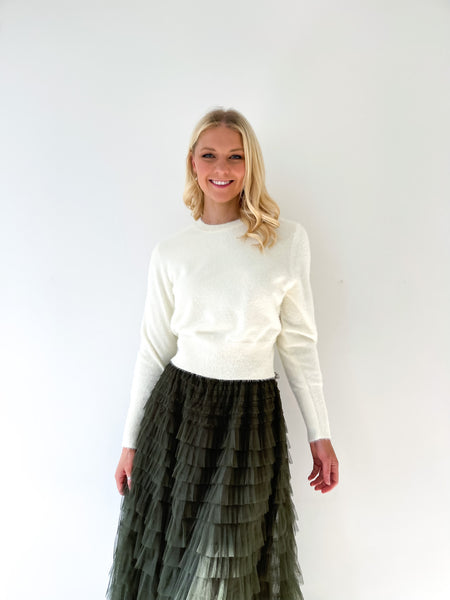 Mesh Tiered Skirt