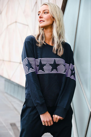 Dahlia Banded Stripe Sweater